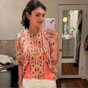 Anthro Colorful Flowy Top